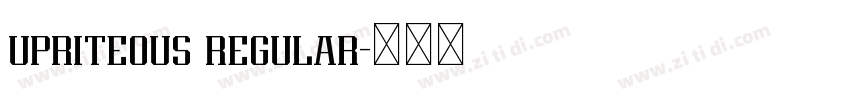 upriteous regular字体转换 upriteous regular字体转换